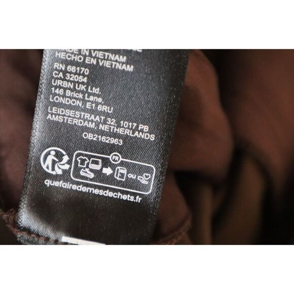 Free People OB2162963 Women's Sz XS Brown Pleated Front Straight Leg Pants - Picture 7 of 11